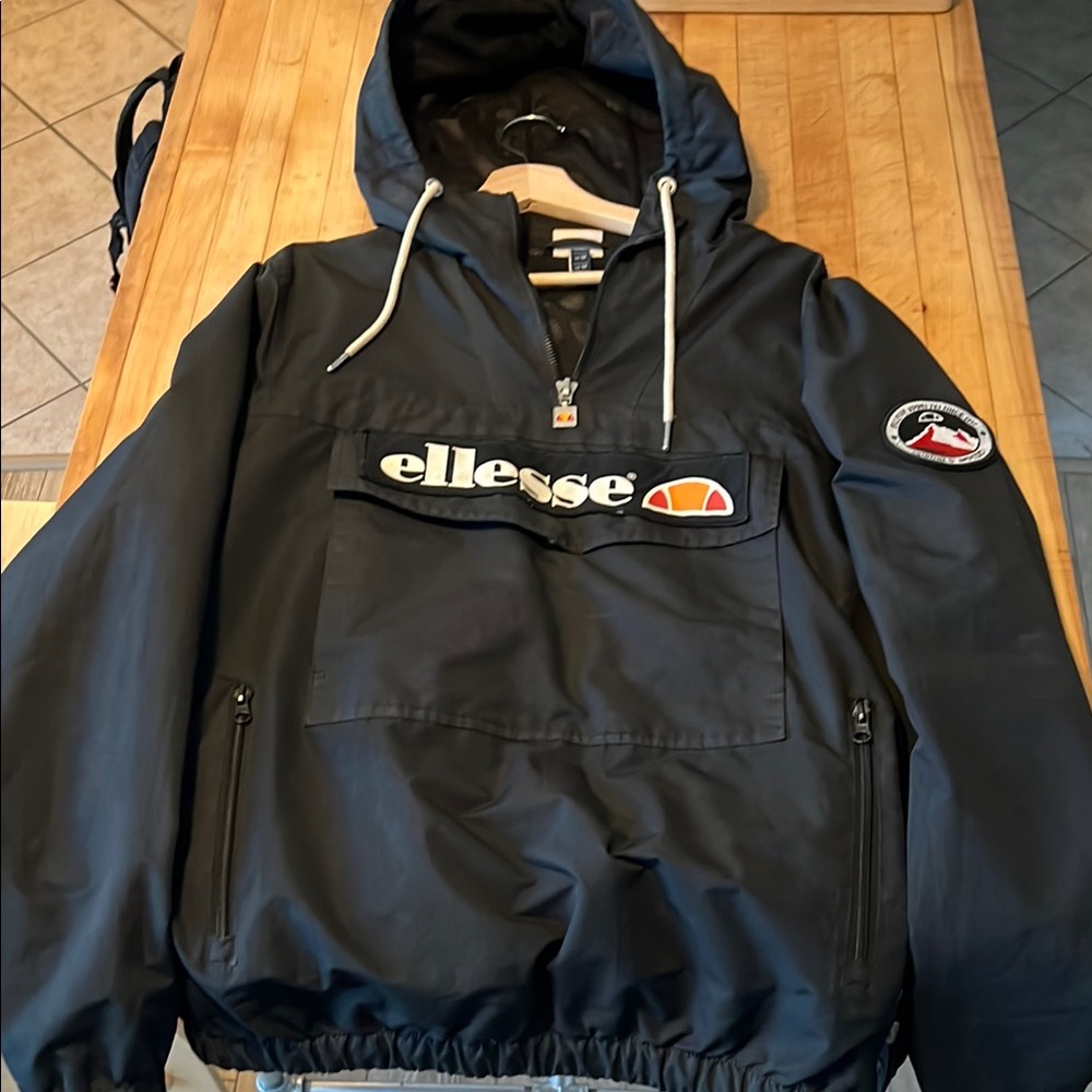 Ellesse Black Hooded Jacket for Men